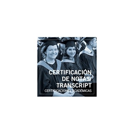 Certificación de notas/ Transcript