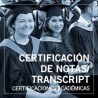 Certificación de notas/ Transcript  