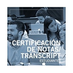 Certificación de notas/ Transcript  